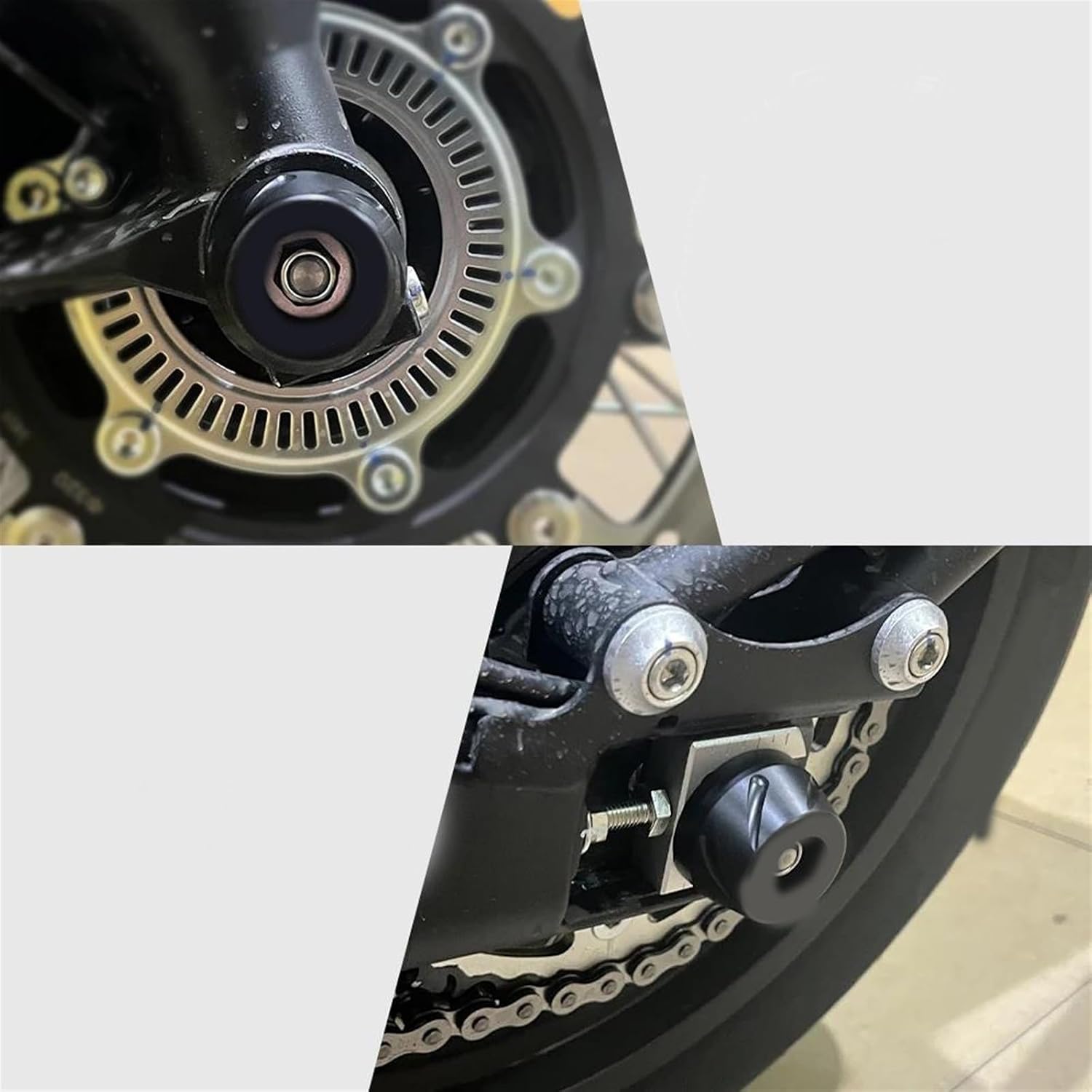 オートバイのフロントリアホイールフォークスライダーアクスル に適合